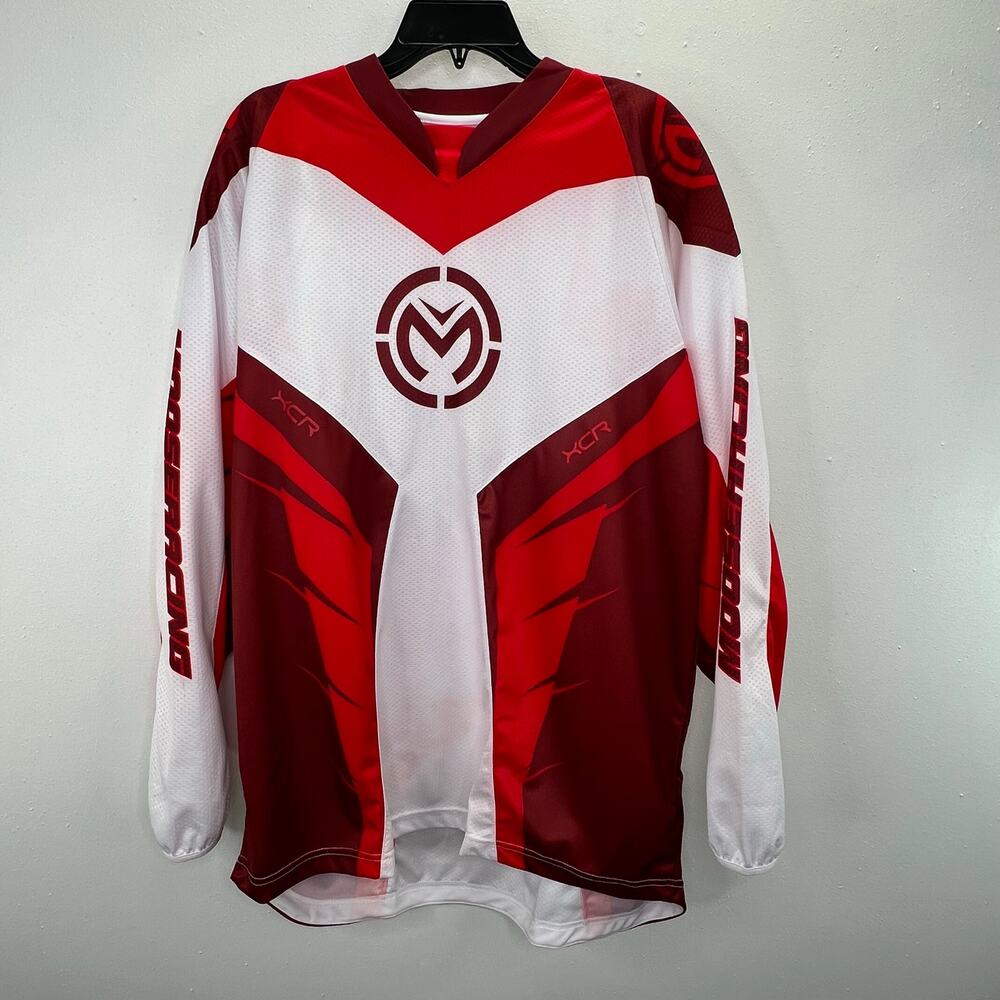 XCR Moose Racing Motocross Jersey Shirt XL Men Red White Padded Long Sleeve